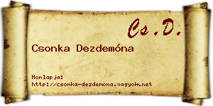 Csonka Dezdemóna névjegykártya